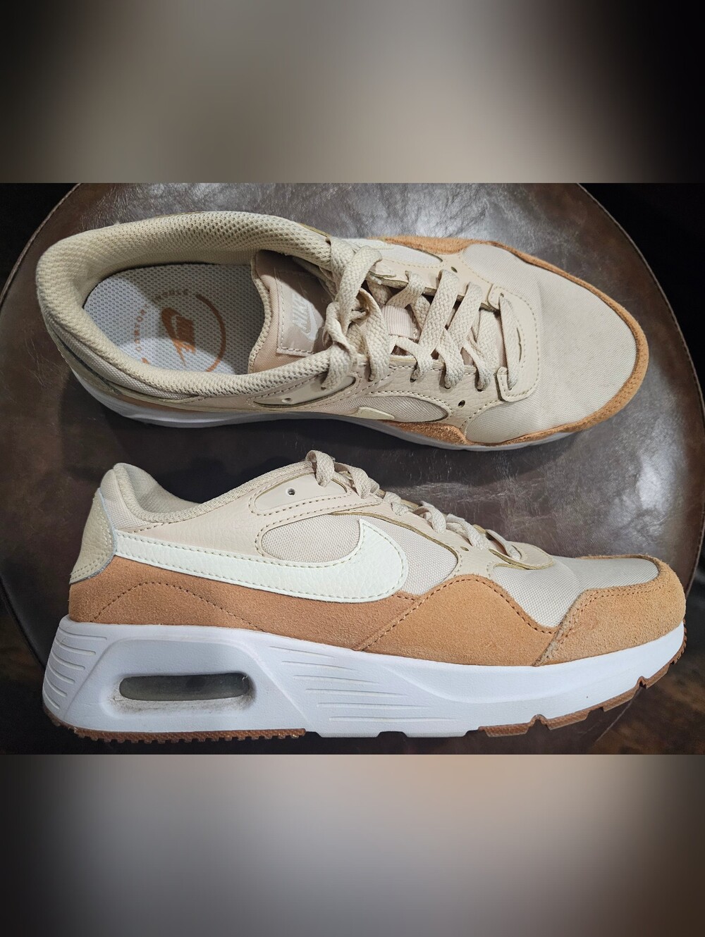 Nike Women’s Beige/Tan Air Max-Style Casual Sneakers